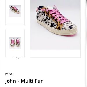 P448 John Sneakers in Genuine Leather And Multiprint Fur Size 40 / 10 worn 1 x